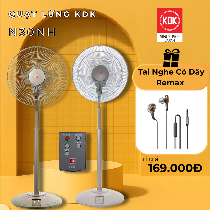 Quạt đứng Nhật lửng 5 cánh KDK N30NH - Bảo hành chính hãng 24 tháng