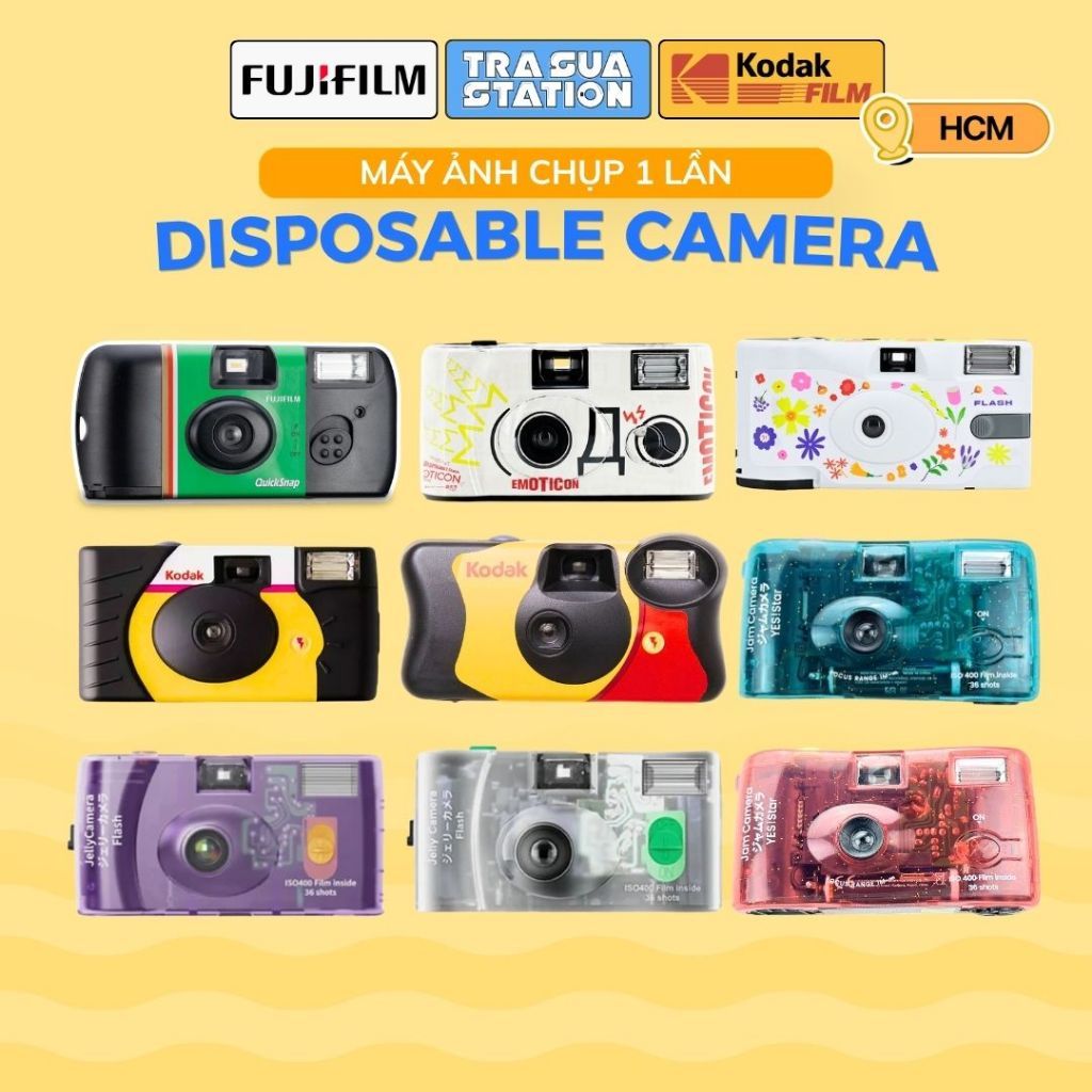 Máy ảnh film Kodak single use - máy ảnh chụp một lần - Funsaver - Power Flash - Quicksnap - Máy chụp