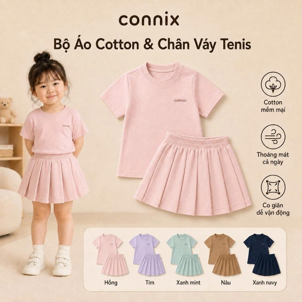 Chân Váy Bé Ngẫu Nhiên MS002 - CONNIX