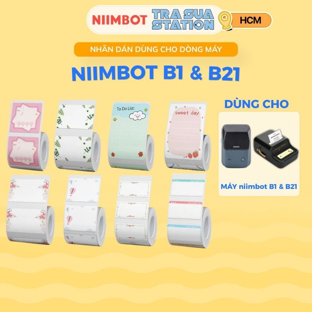 Giấy nhãn màu NIIMBOT dùng cho máy in label B21 / B1 (B Series)