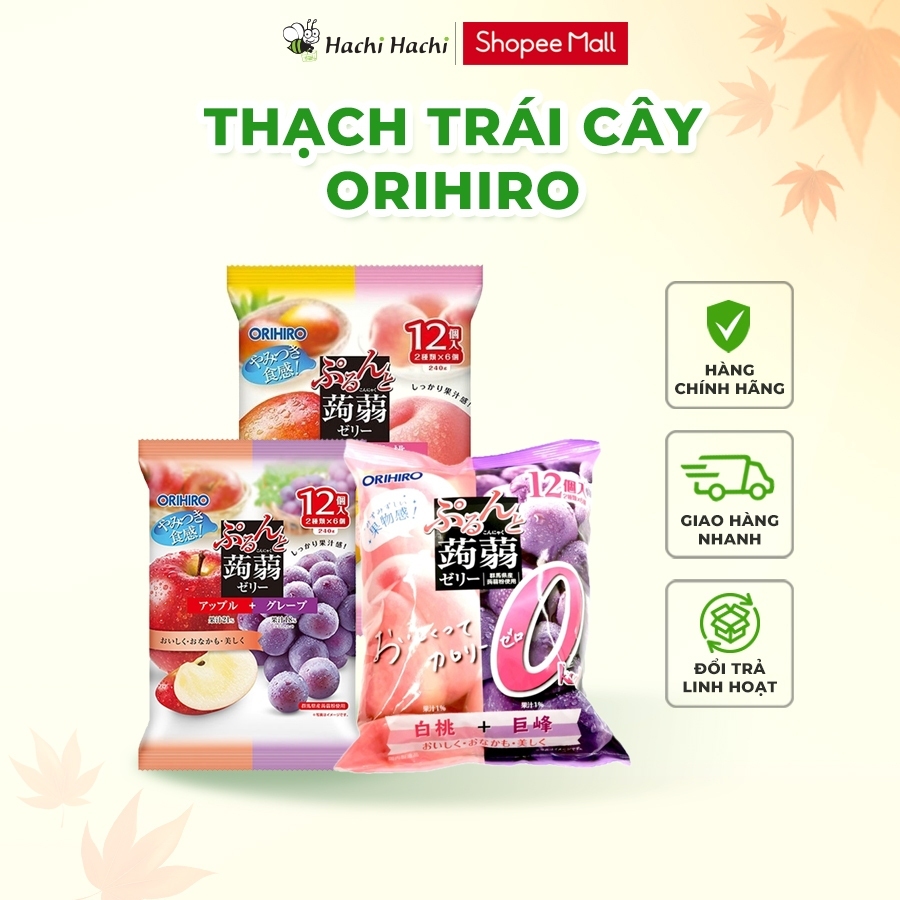Thạch trái cây Orihiro vị trái cây nhiều vị - Hachi Hachi Japan Shop