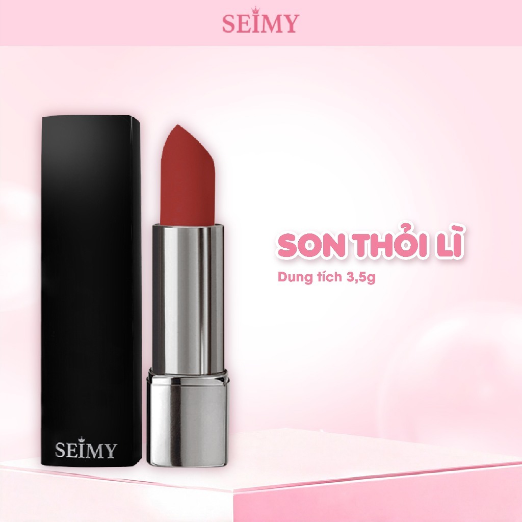 Son Thỏi Seimy Lipstick Hiệu Ứng Mịn Lì, Bền Màu Lâu Trôi, Nhẹ Trên Môi