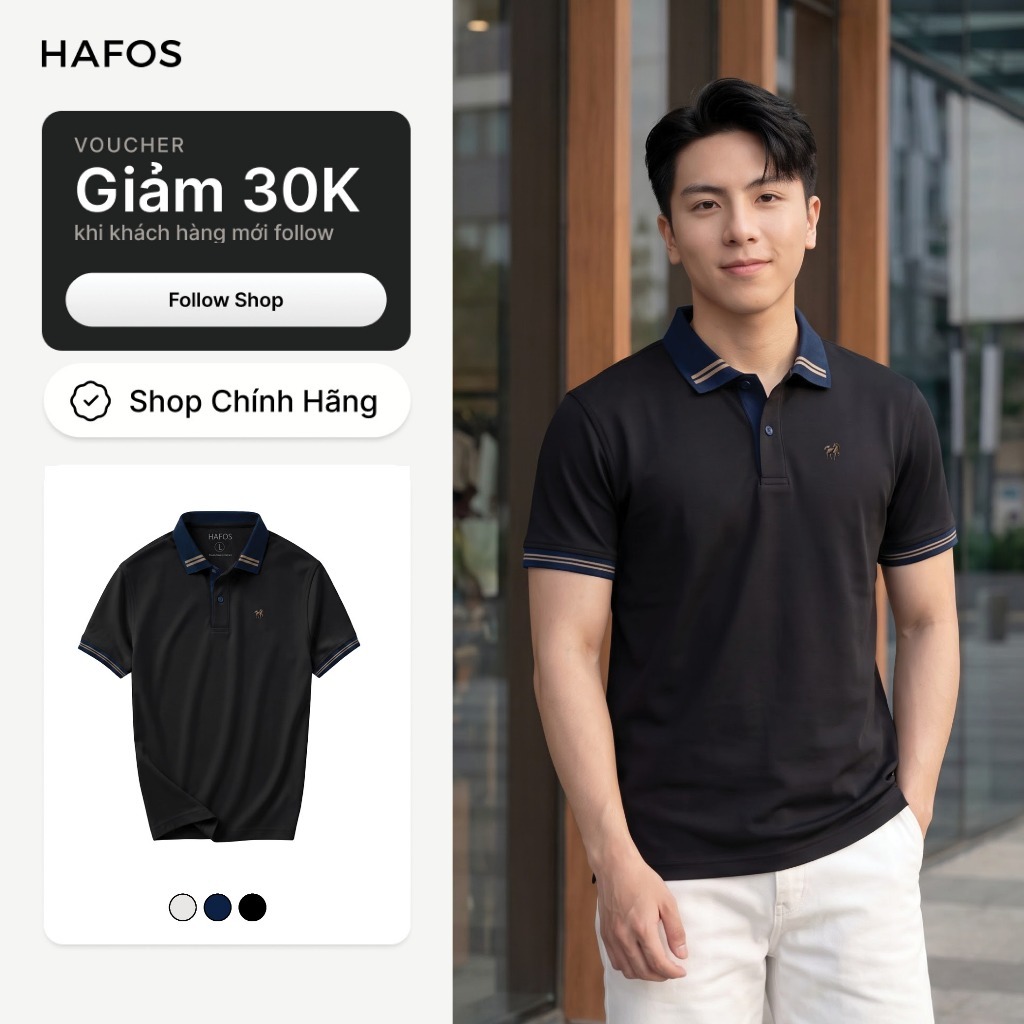 Áo Polo nam logo thêu NGỰA chất liệu Cá Sấu cao cấp, thiết kế phối đẹp mắt, sang trọng. Polo con ngự