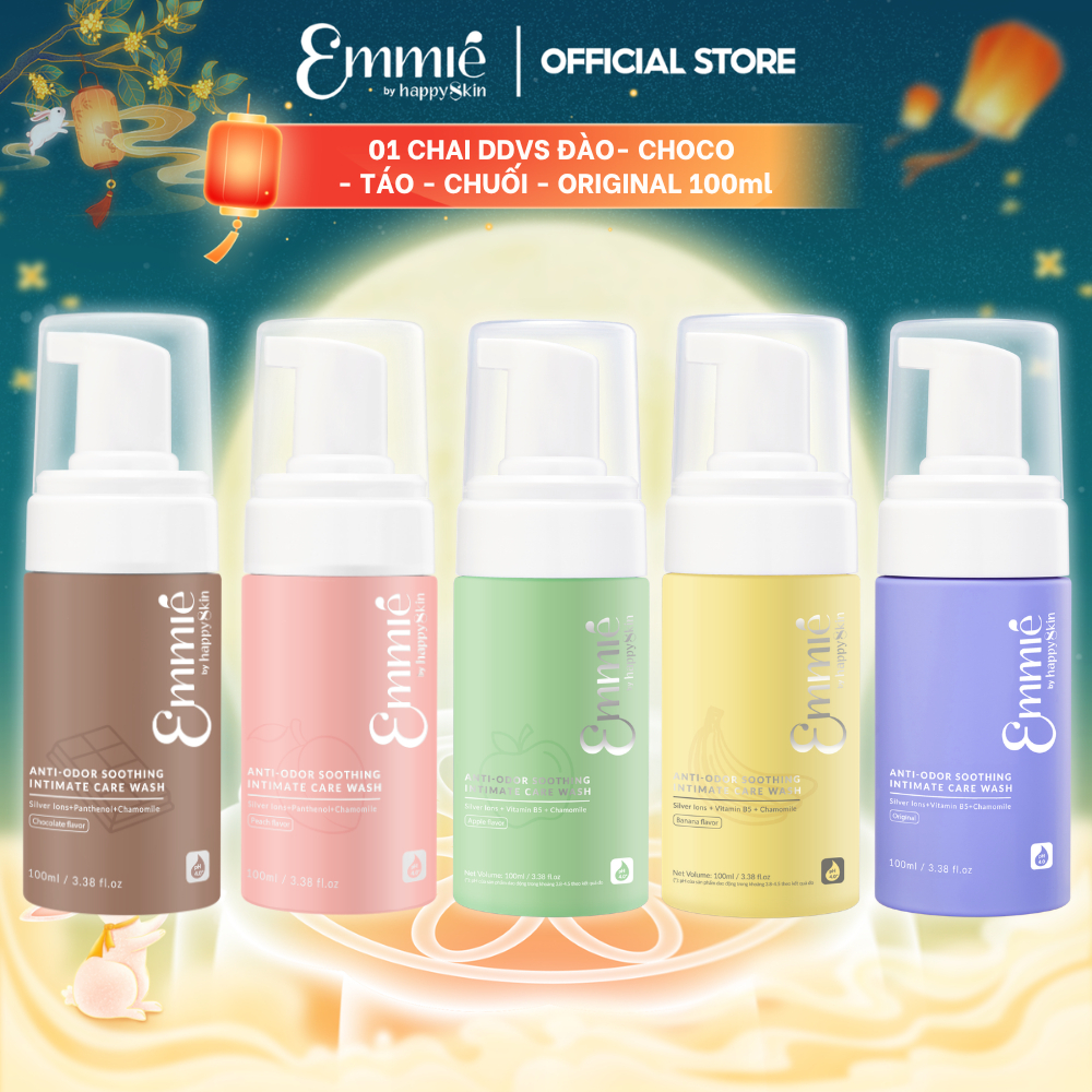 Dung dịch vệ sinh phụ nữ Emmie Anti-Odor Soothing Hỗ Trợ Làm Sạch Dịu Nhẹ Đạt Chứng Nhận Pasteur Cha