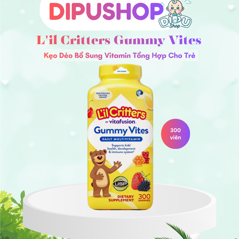 [DATE 2027] Kẹo Dẻo Lil Critter Gummy Vites Complete Multivitamin 300 viên