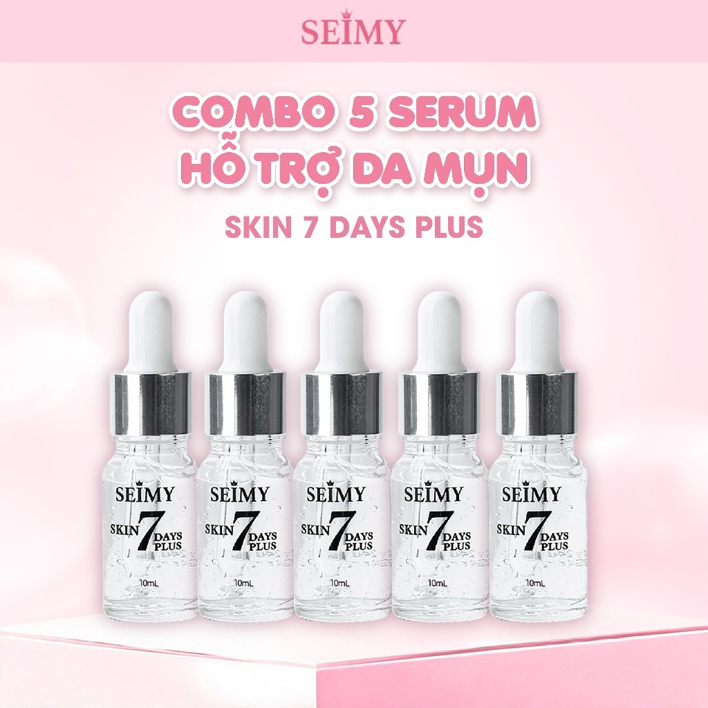 Combo 5 Chai Serum Mụn Thâm Seimy - Skin 7 Days Plus