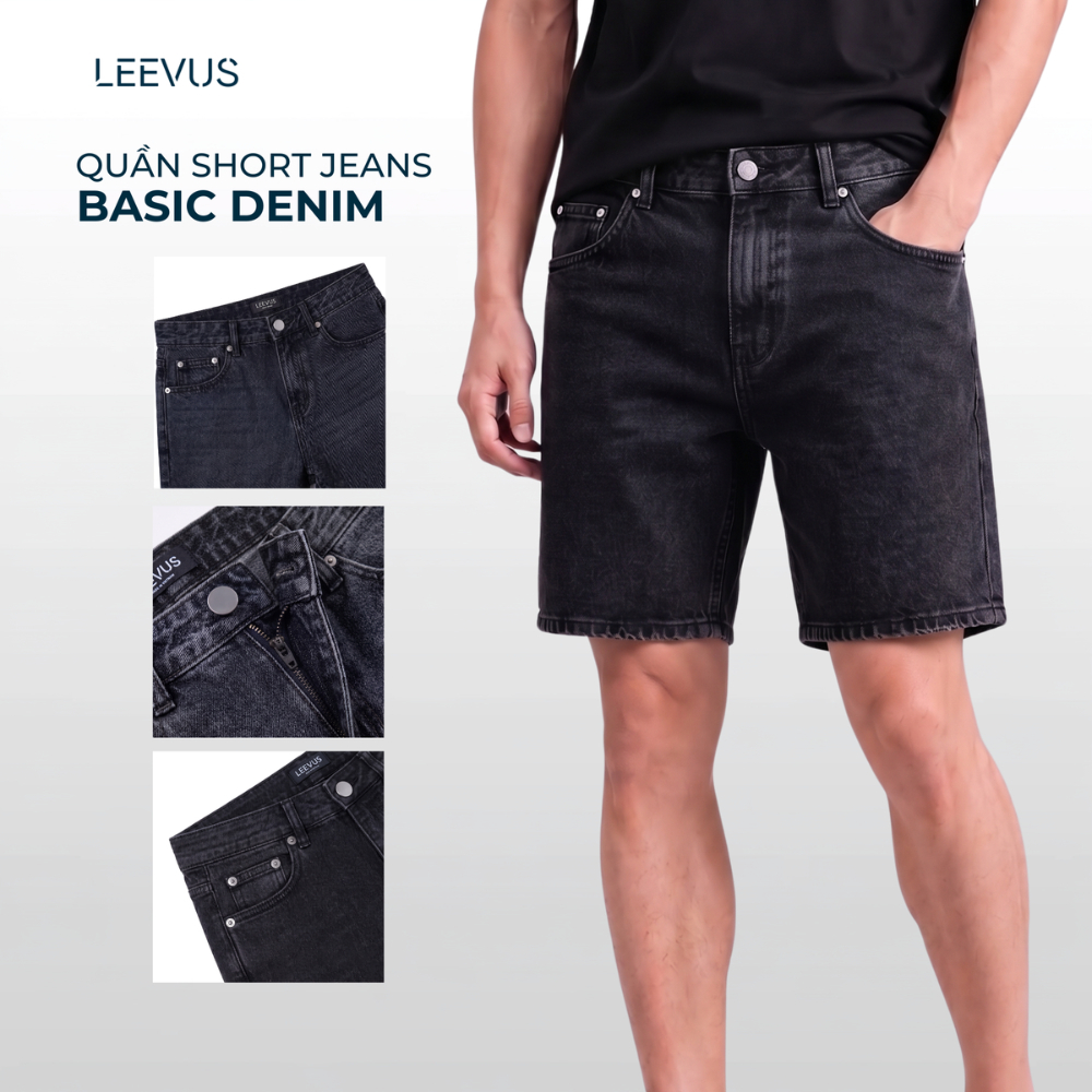 [MẪU MỚI] Quần short Jeans BASIC DENIM SHORTS cao cấp, kiểu dáng hiện đại, trẻ trung, năng động, cá 