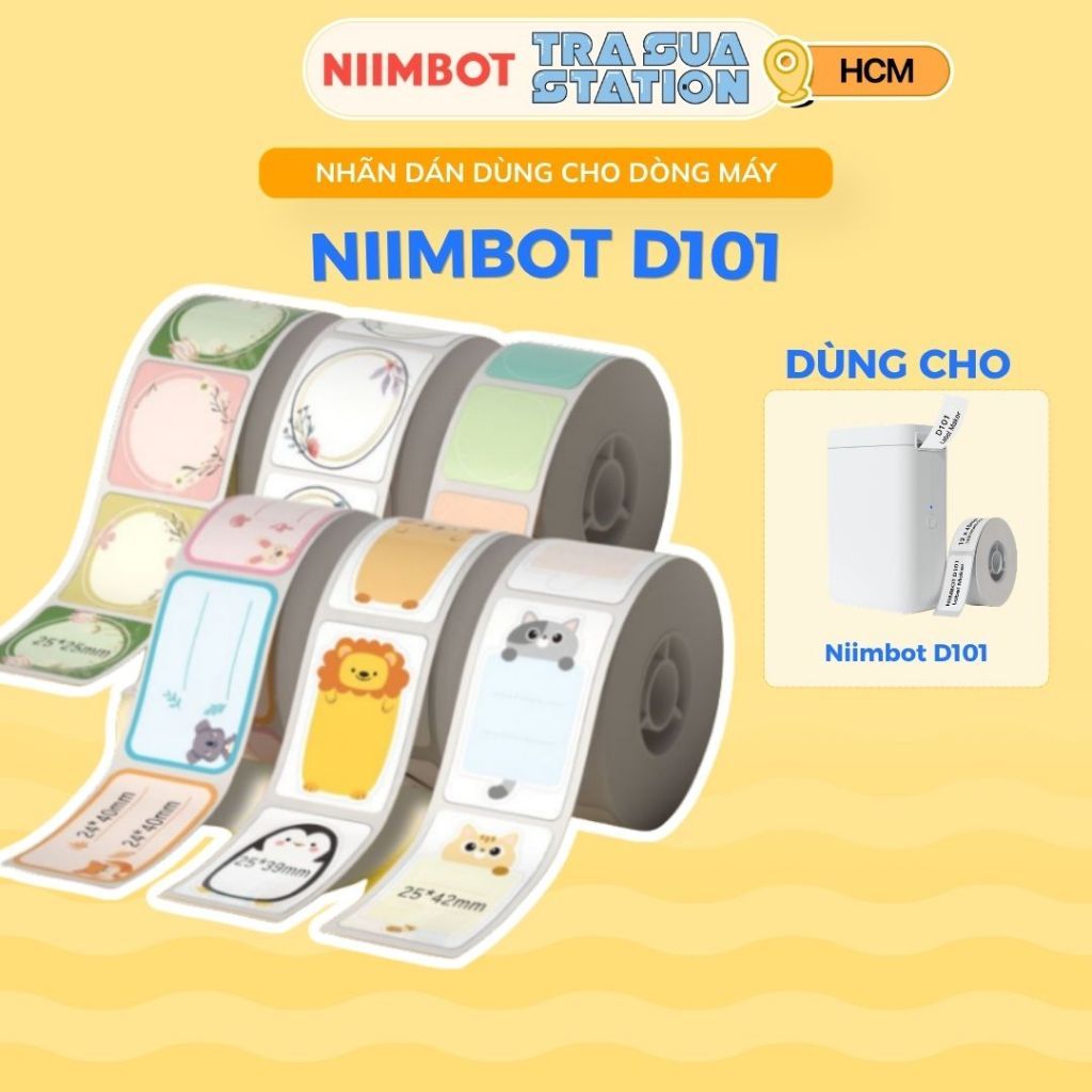 Giấy nhãn màu NIIMBOT dùng cho máy in label B21 / B1 / D101