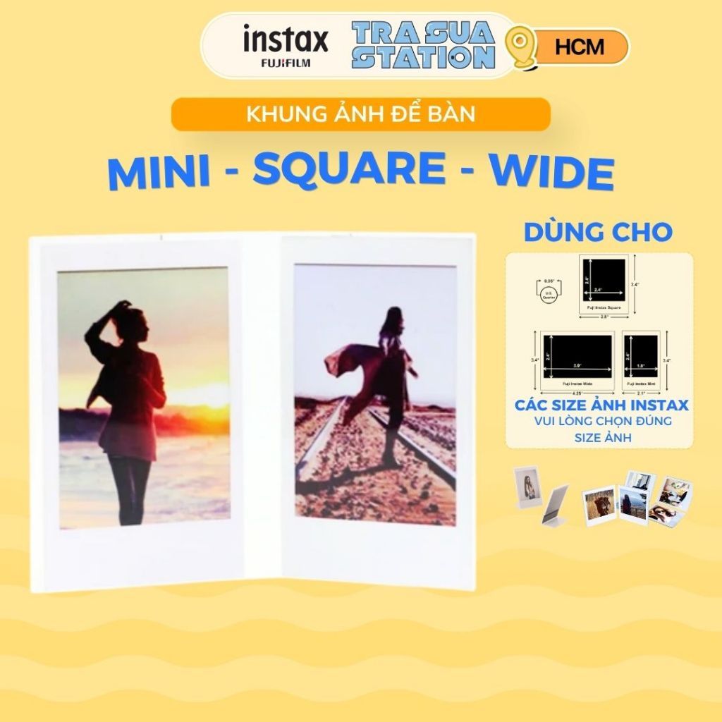 Đế ảnh để bàn dành cho film instax Mini/ film instax Square/ film instax Wide - Đế chữ L / đế chữ V