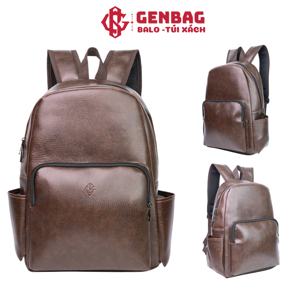 [VHL x GENBAG] Balo đi học nam nữ GENBAG balo da pu chống nước basic đựng vừa laptop 15,6 inch BL30