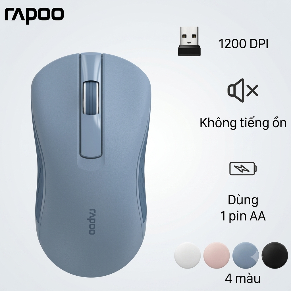 [HỎA TỐC] Chuột Không dây Silent Rapoo B2S