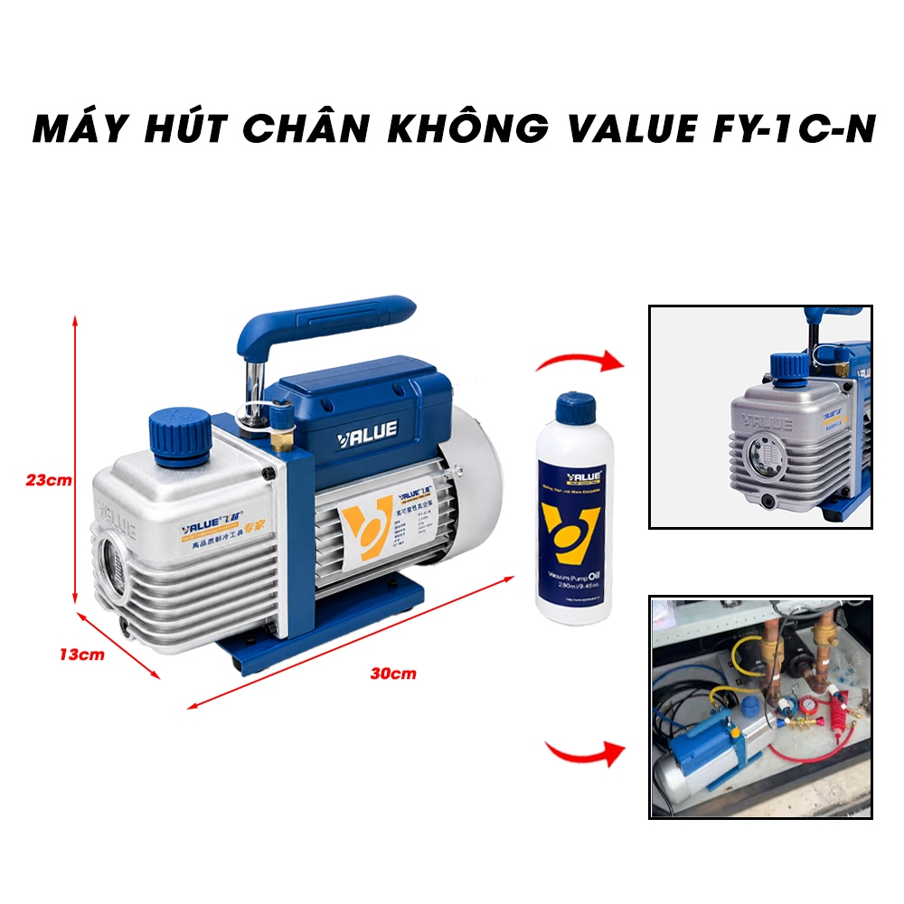 Máy Hút Chân Không Value FY-1C-N FY-2C-N, Bơm Hút Chân Không Điện Lạnh, Thiết Bị Hỗ Trợ Lắp Đặt Điều