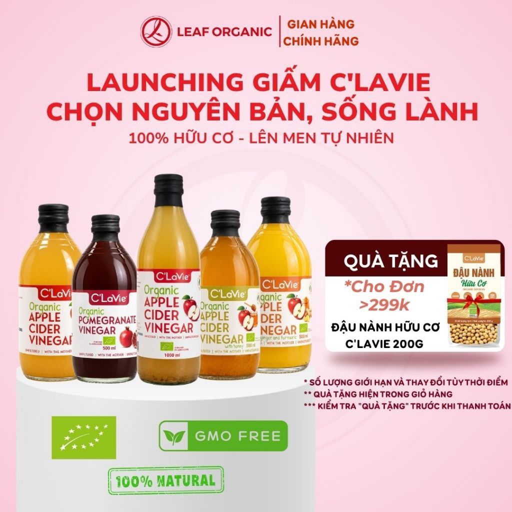 [Launching C'LaVie] Giấm Táo - Giấm Lựu Hữu Cơ C'Lavie