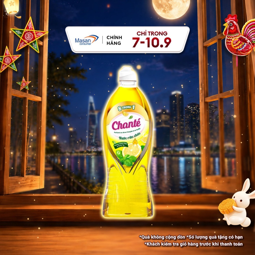 Nước rửa chén Chanté cao cấp 8 trong 1 x chai x 750gr