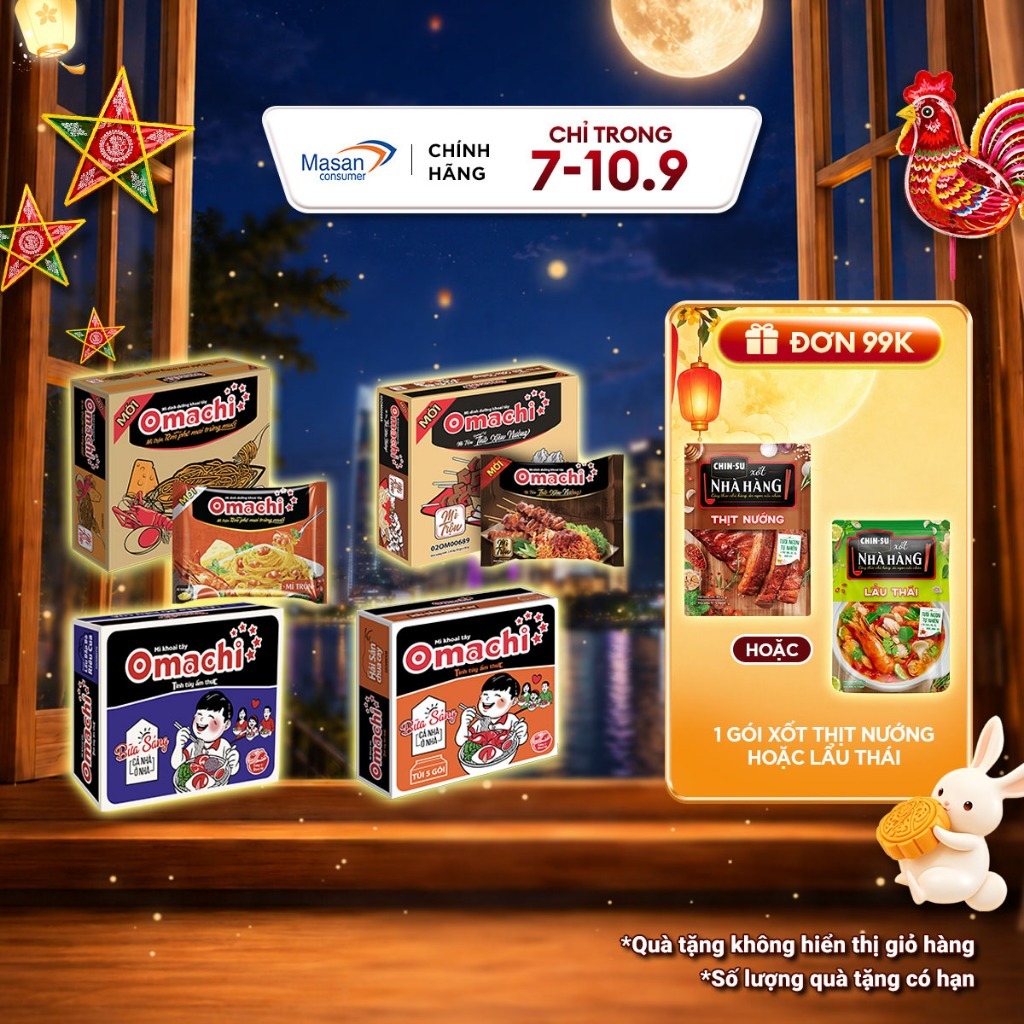 [LS] [Chọn vị] Thùng Mì Omachi - 30 gói x 80gr (Bao bì có thể thay đổi theo đợt nhập hàng)