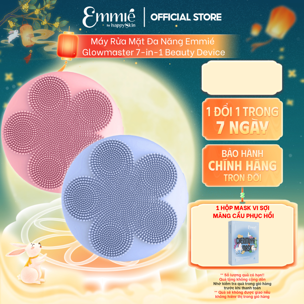 Máy rửa mặt đa năng Emmie Glowmaster 7 in 1 Beauty Device Hỗ Trợ Làm Sạch Da - Hỗ Trợ Cải Thiện Đàn 