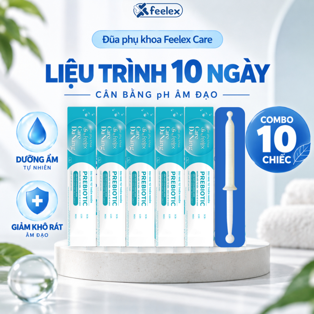 Đũa phụ khoa Feelex Care đa năng dưỡng ẩm, giảm khô rát, gel phụ khoa chăm sóc vùng kín an toàn