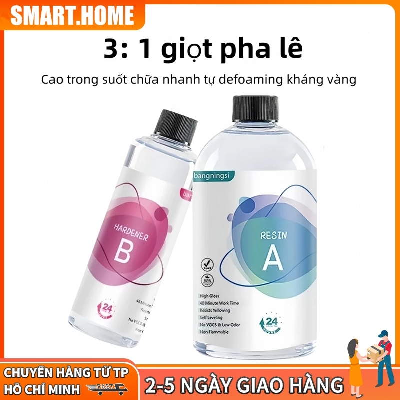 【🔥Free ship🔥】Keo epoxy resin. Keo epoxy resin trong suốt tỉ lệ 3:1 làm đồ handmade, đổ khối làm đồ t