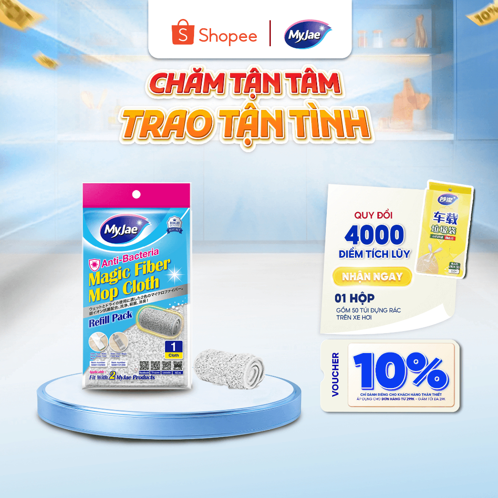 Bông lau thay thế cho cây lau nhà sợi Microfiber tự vắt kháng khuẩn và cây lau nhà tự vắt phun sương