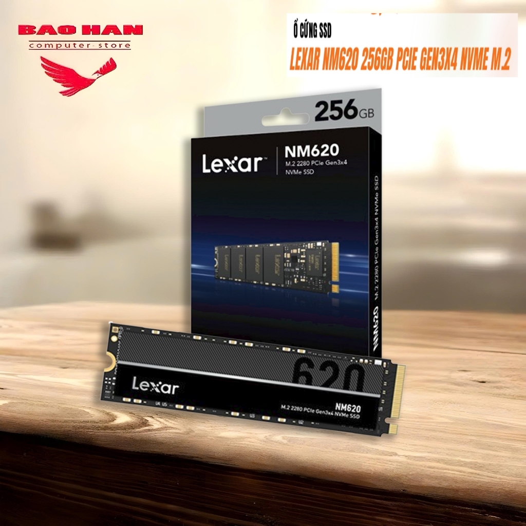 Ổ cứng SSD Lexar NM620 256GB M.2 2280 PCIe Gen3x4 NVMe - Hàng Chính Hãng Bh 60 Tháng