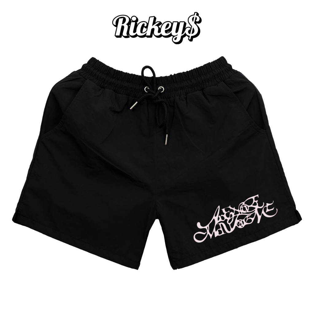 QUẦN SHORT PINK GOTHIC TRIBAL SCRIPT - RICKEY STORE
