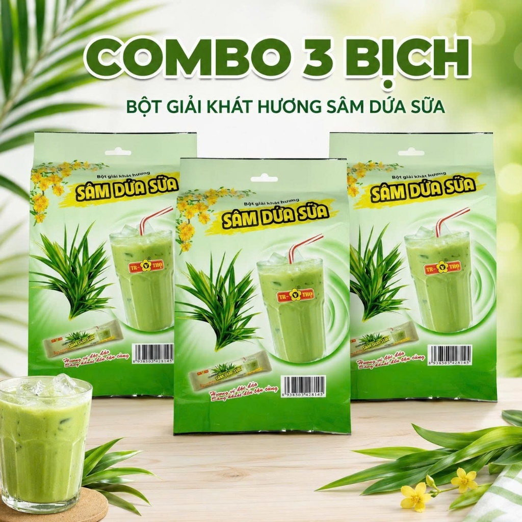 Combo 3 Bột giải khát hương Sâm dứa sữa