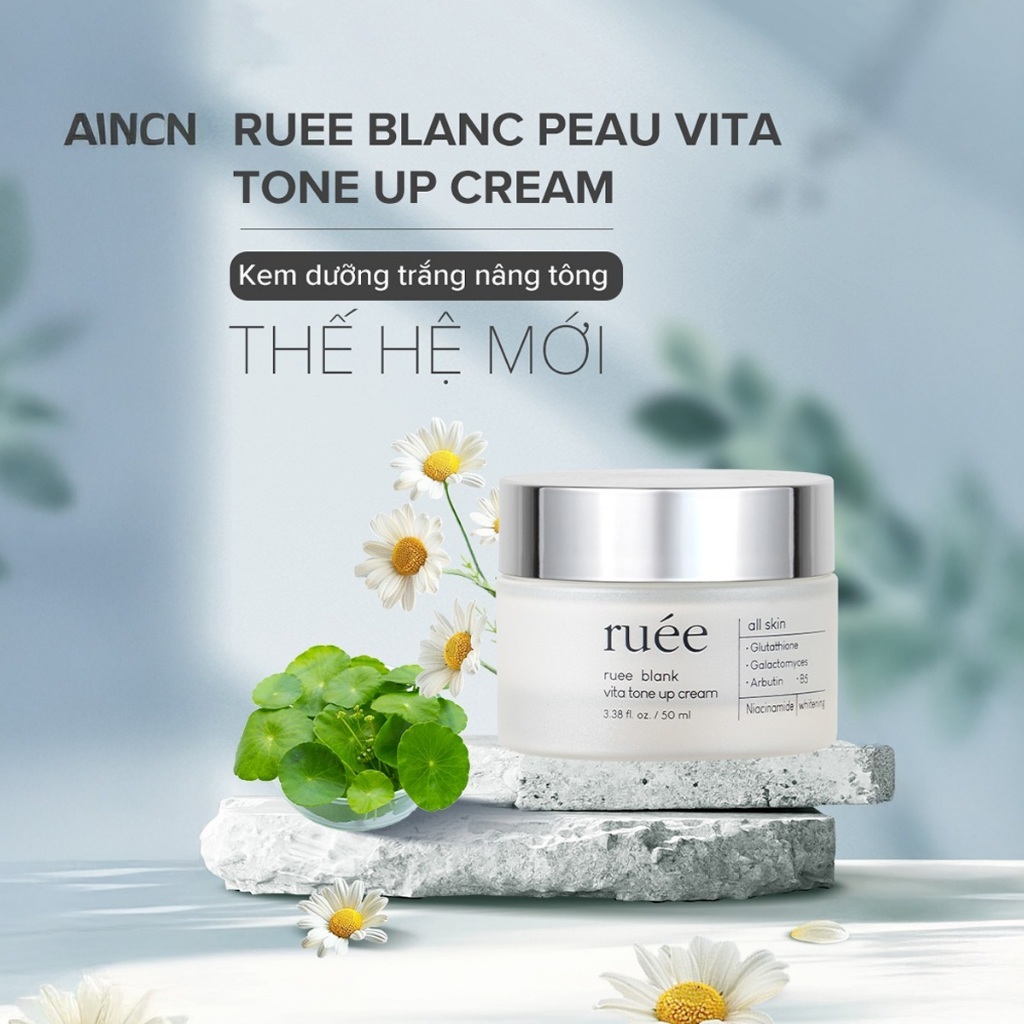 RUEE BLANC PEAU VITA TONE UP CREAM 50ML KEM DƯỠNG NÂNG TÔNG DƯỠNG SÁNG DA HÀN QUỐC