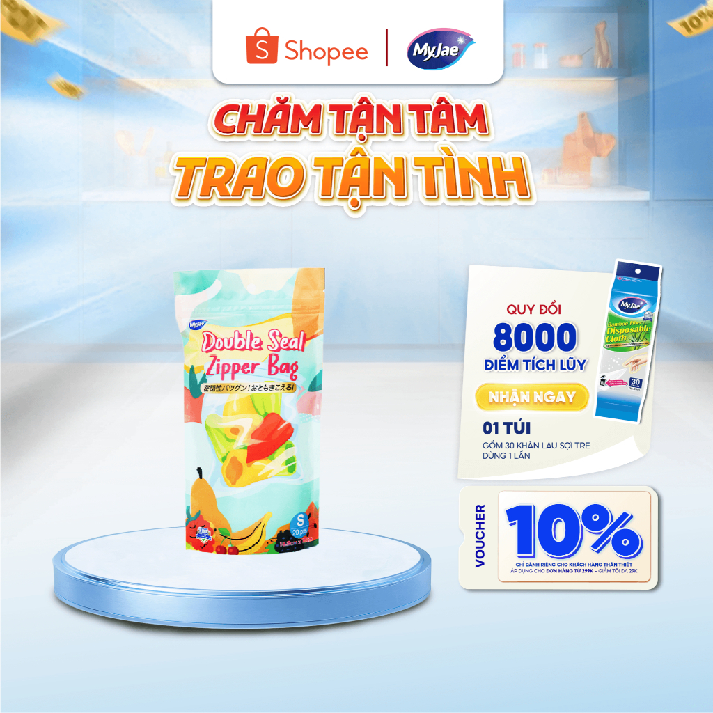 Túi Zip Đựng Thực Phẩm MyJae size S (20 cái)