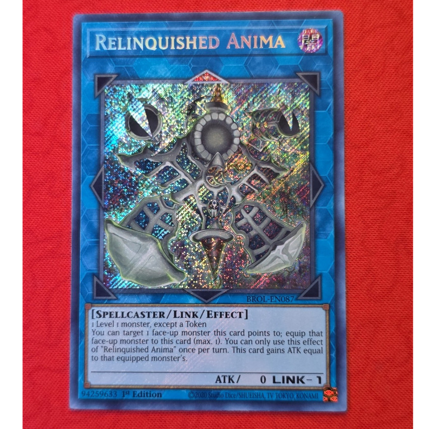 UK secret rare Lá thẻ bài Relinquished Anima link