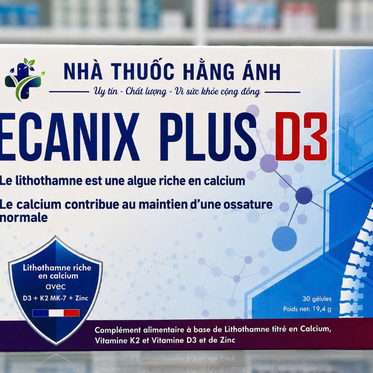 ECANIX PLUS D3 (HỘP 30 VIÊN) CANXI HỮU CƠ CHO BẦU