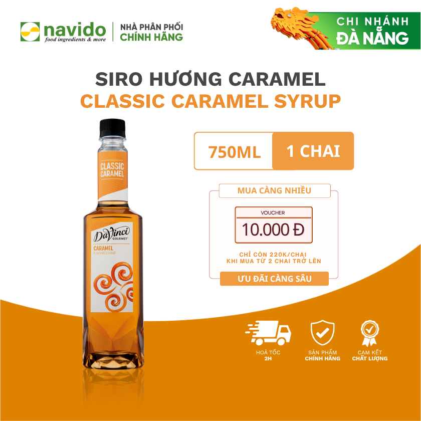 Siro Hương Caramel / Classic Caramel Syrup - DaVinci Gourmet (750ml)