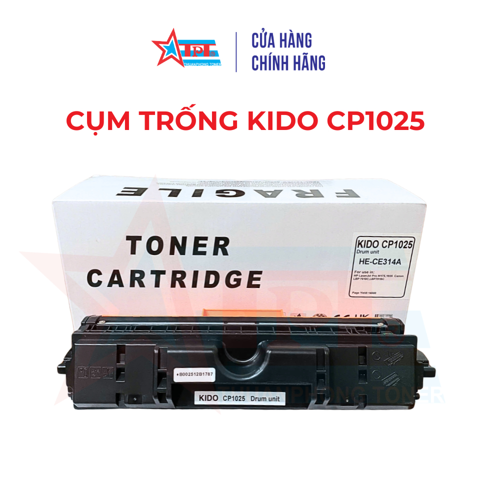 Cụm trống KIDO CP1025 dùng cho HP LJ Pro CP1025/ MFP M176/ M177, Canon LBP7010C/ LBP7018C (CE314A)
