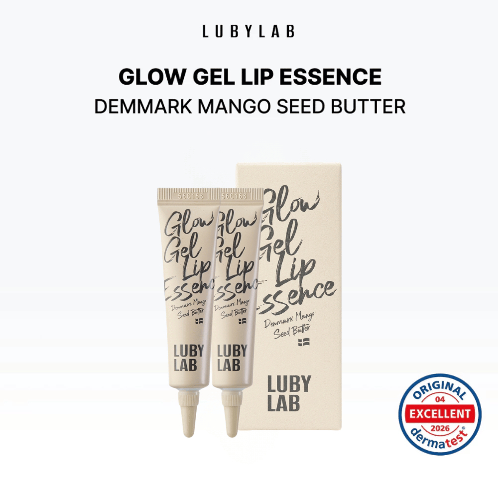 SN2018 - (BẢN MỚI)  Full Set 2 Serum Dưỡng Kiêm Mặt Nạ Ngủ Môi 2in1 Lubylab Glow Gel Lip Essence Màu
