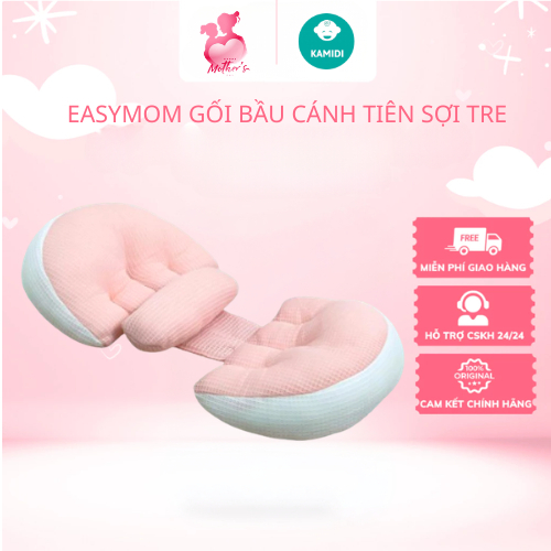 Gối Bầu Cánh Tiên Easy MOM Cao Cấp 3 Cánh Nháng Lưng Mẹ Bầu