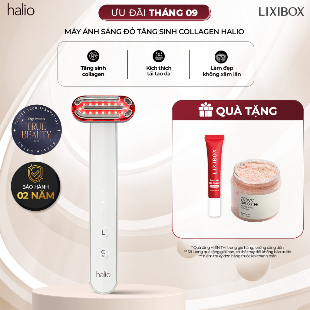 Máy Ánh Sáng Đỏ Giúp Trẻ Hoá Da Halio Red Light Therapy Device 3 in 1