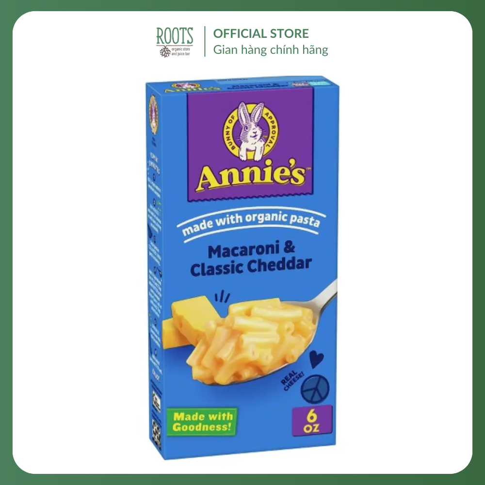 ANNIE'S HOMEGROWN - Nui & Phô Mai Cheddar, Macaroni & Cheese, Classic Mild Cheddar, 6 oz (170g)