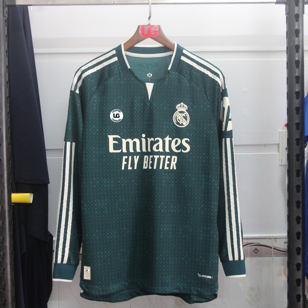 [bản player] Áo Real Madrid xanh mẫu 2026 / 27 sân khách tay dài