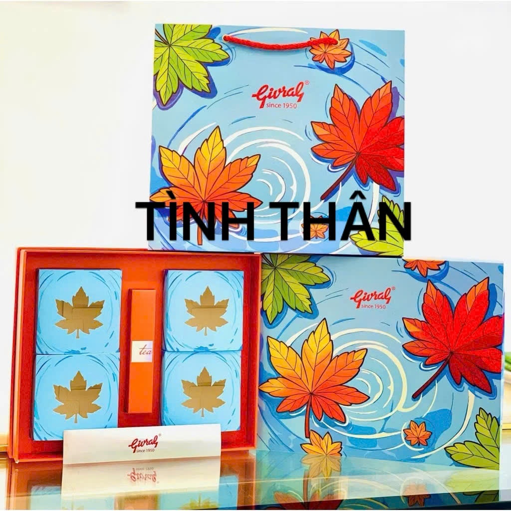 Bánh CHAY trung thu Givral Combo TÌNH THÂN gồm 4 bánh * 150gr ( 21D - 22D - 24D - 25D )