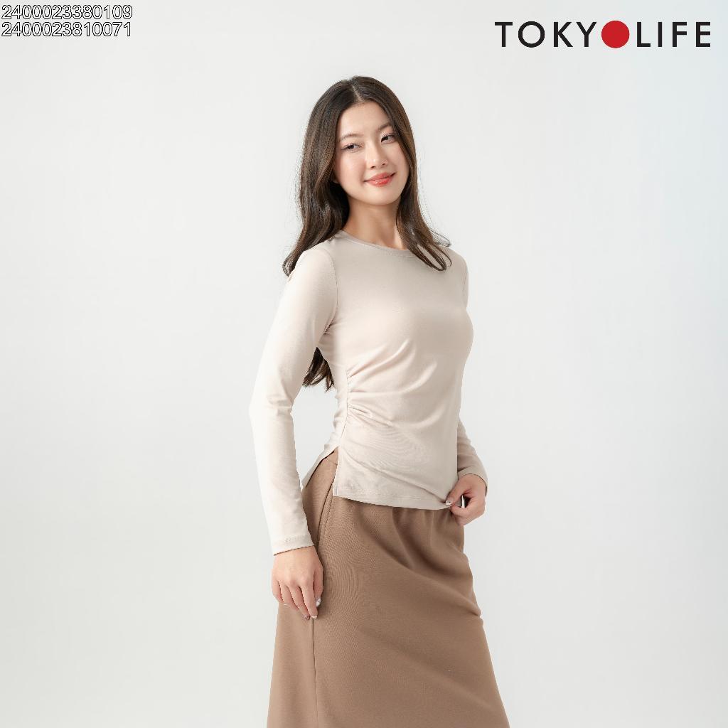 Áo thun NỮ TOKYOLIFE  nhún eo trang trí 40002338