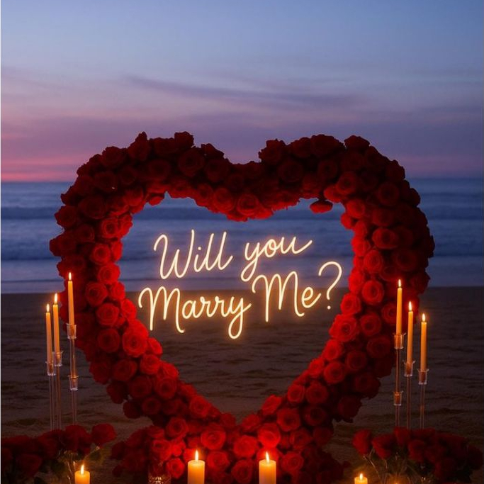 Đèn Led Neon Sign chữ "Will you marry me?" - Trang trí tiệc cầu hôn | Ichi - Alobo