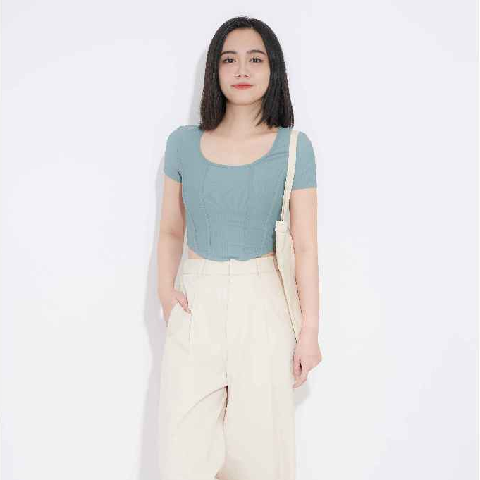 Áo thun Nữ đường may diễu trang trí TOKYOLIFE  40003405 TDH