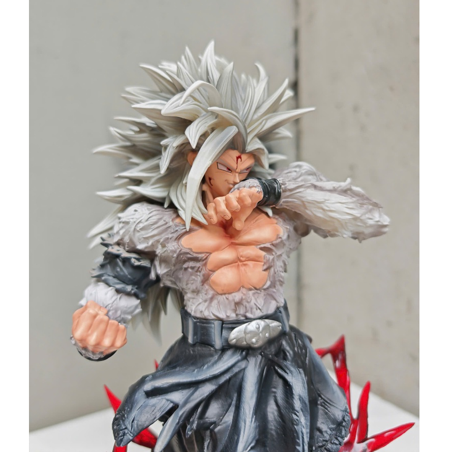 Mô Hình Goku Super Saiyan 5 SSJ5 Tóc Trắng Lông Trắng Hiệu Ứng Đỏ Dragon Ball Mô Hình Nhân Vật Anime