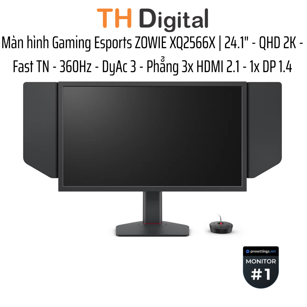 Màn hình Gaming BenQ ZOWIE XQ2566X | 24.1" - QHD 2K - Fast TN - 360Hz - DyAc 3 - 3xHDMI 2.1 1xDP 1.4
