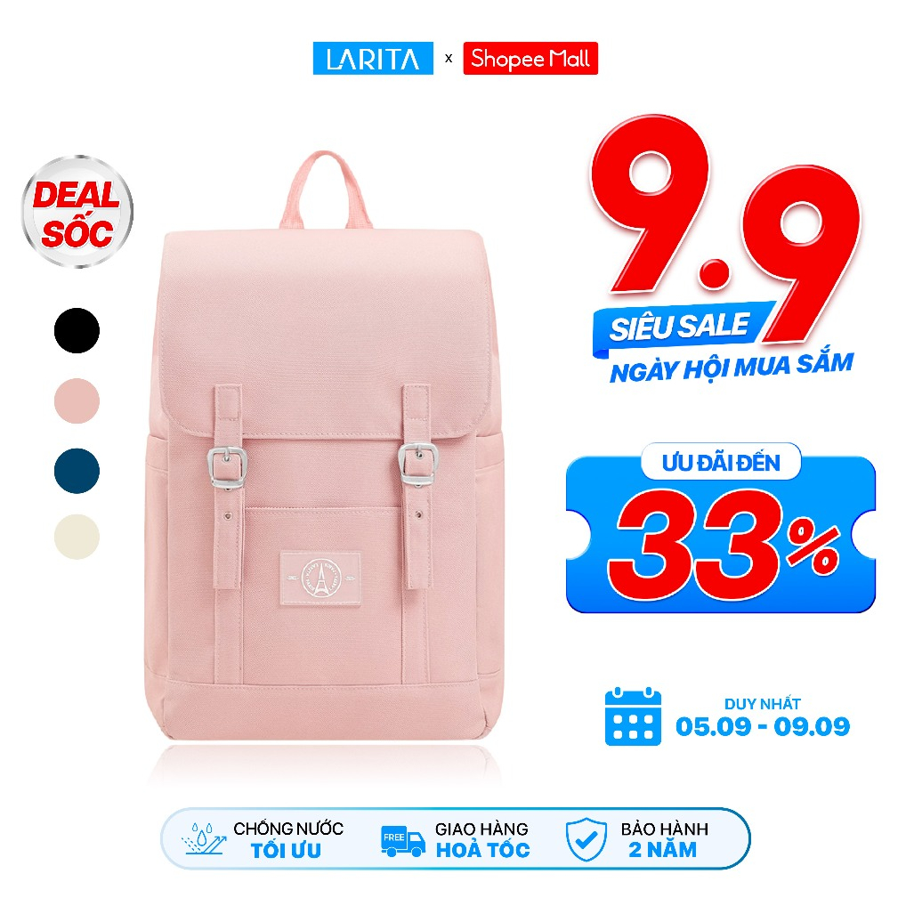 Balo Nam Nữ Larita HERITAGE SUNRISE 14" - Đựng Laptop 14 Inch, Chống Sốc, Hạn Chế Thấm Nước, Quai Đeo Giảm Mõi