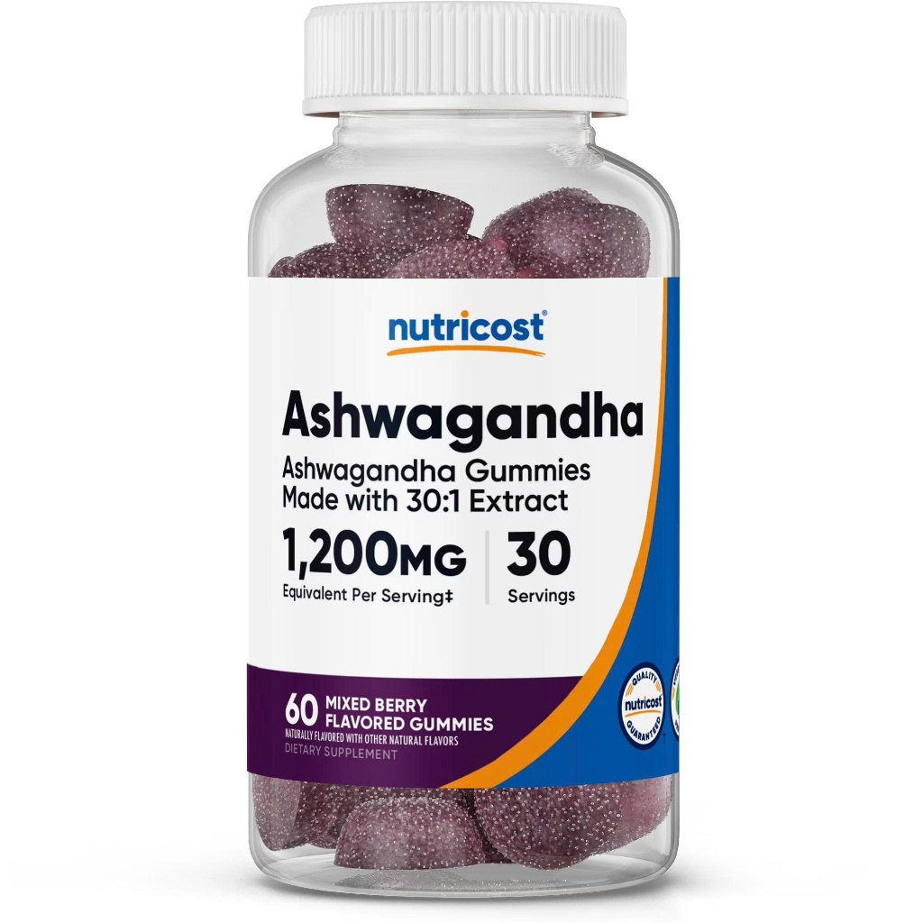 Nutricost - Kẹo dẻo Ashwagandha - Hộp 60 viên