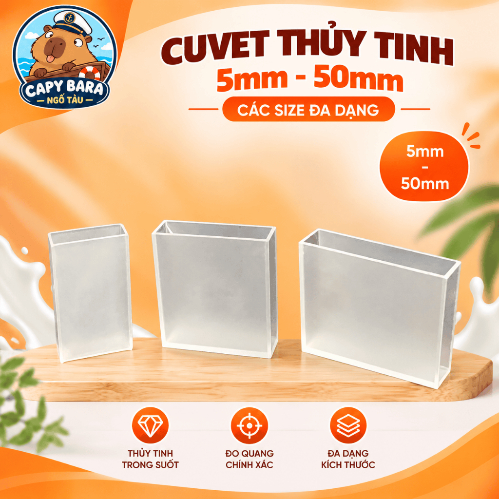 CUVET thủy tinh 5mm - 50mm các size đa dạng