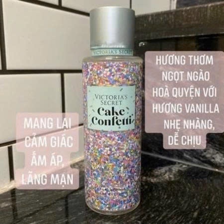 Xịt toàn thân body mist VIC 250ml CAKE CONFETTI