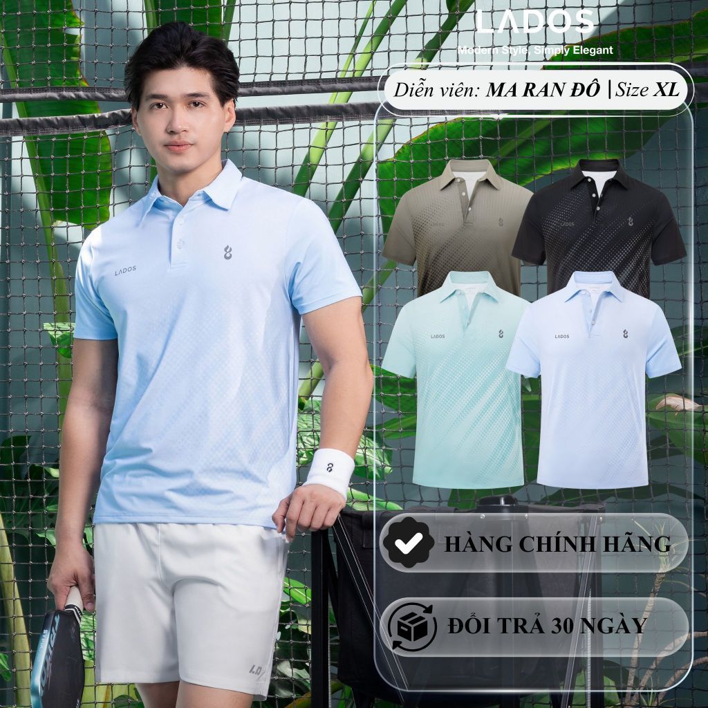 Áo Polo Thể Thao Nam Apex Grid LADOS-9256 Chất Thun Co Giãn 4 Chiều, Thoáng Khí, Thoải Mái Vận Động