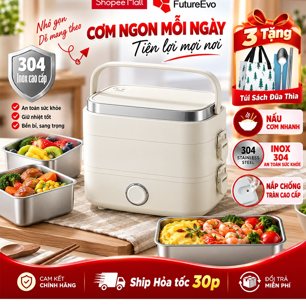 Nồi điện đa năng FutureEvo-Bear P16M2/ E15P2 (kèm khay hấp) - Chính hãng - BH 18 tháng