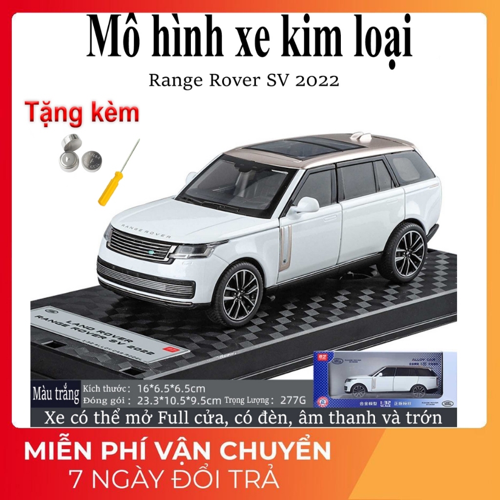 [Mẫu mới] Mô hình xe Land Rover Range Rover Autobiography 2022 tỉ lệ 1:32